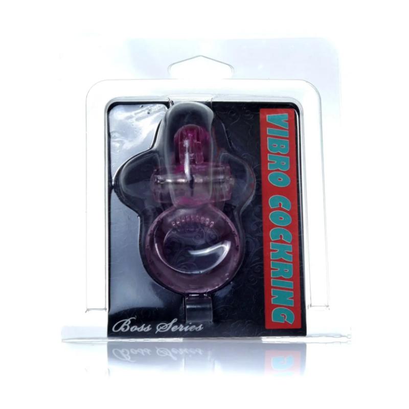 Эрекционное вибро кольцо BOSS Rabbit Vibro Cock Ring Pink