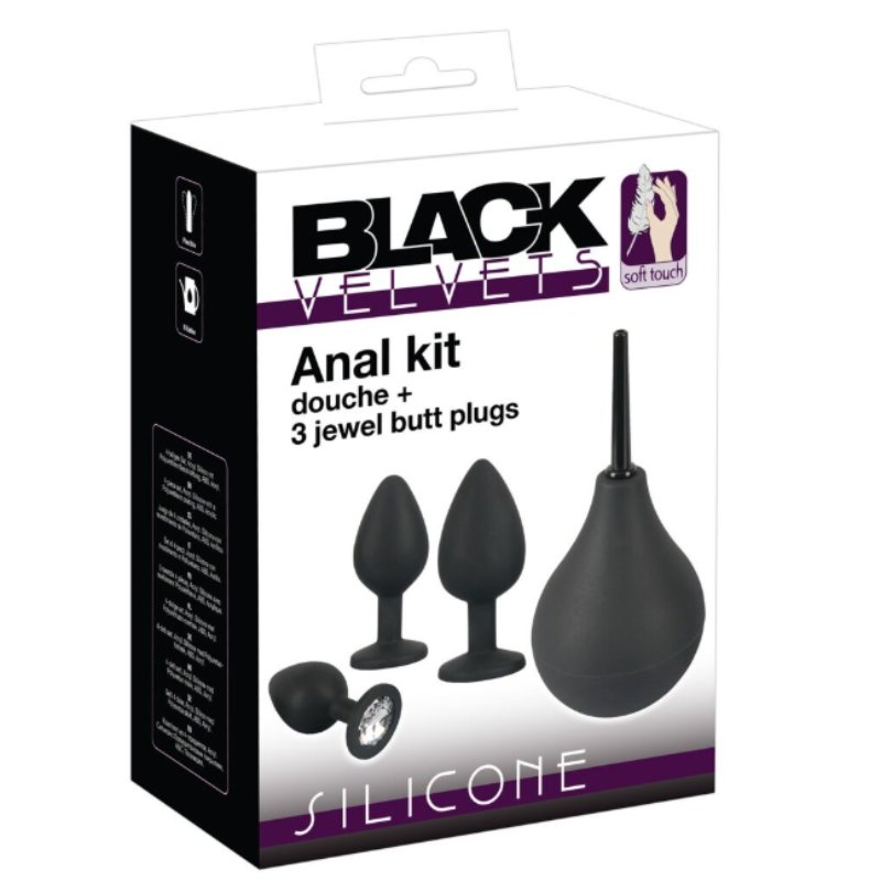 Набор анальный душ + 3 анальные пробки Anal Kit - зображення 1
