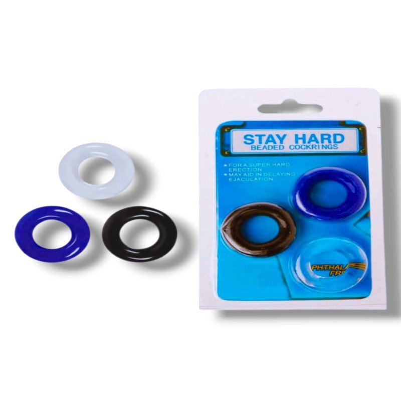 Набор 3 эрекционных кольца Stay Hard - зображення 1
