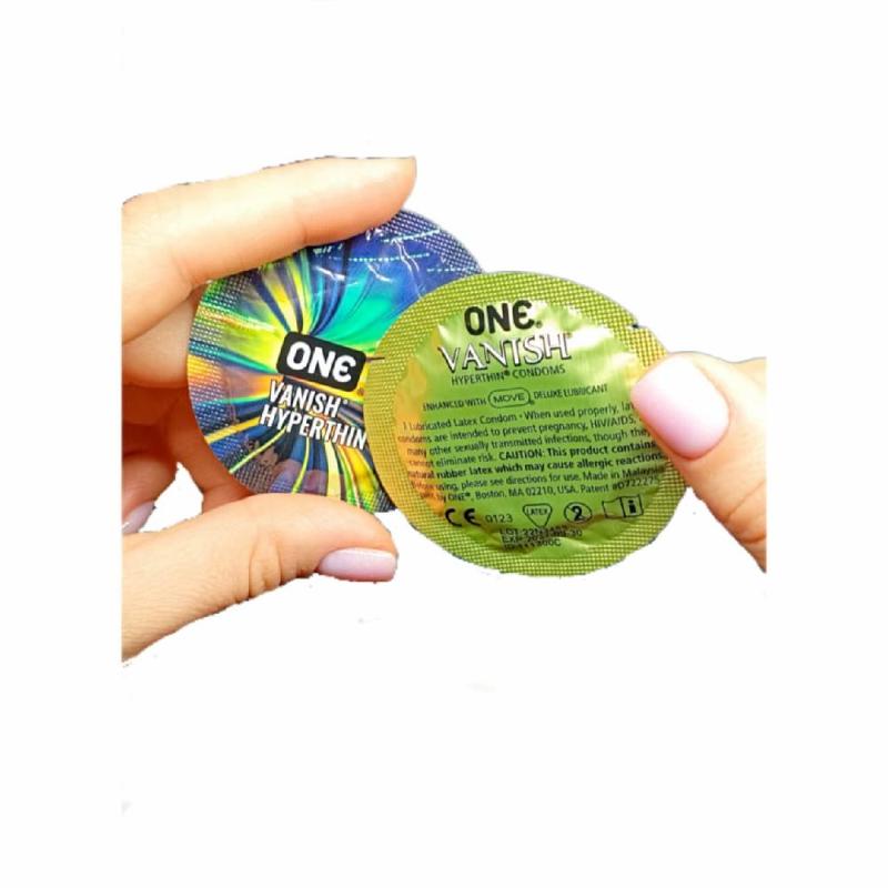 Презервативы ONE VANISH Hyperthin (гипертонкие)(по 1 шт)(упаковка может отличаться цветом и рисунком
