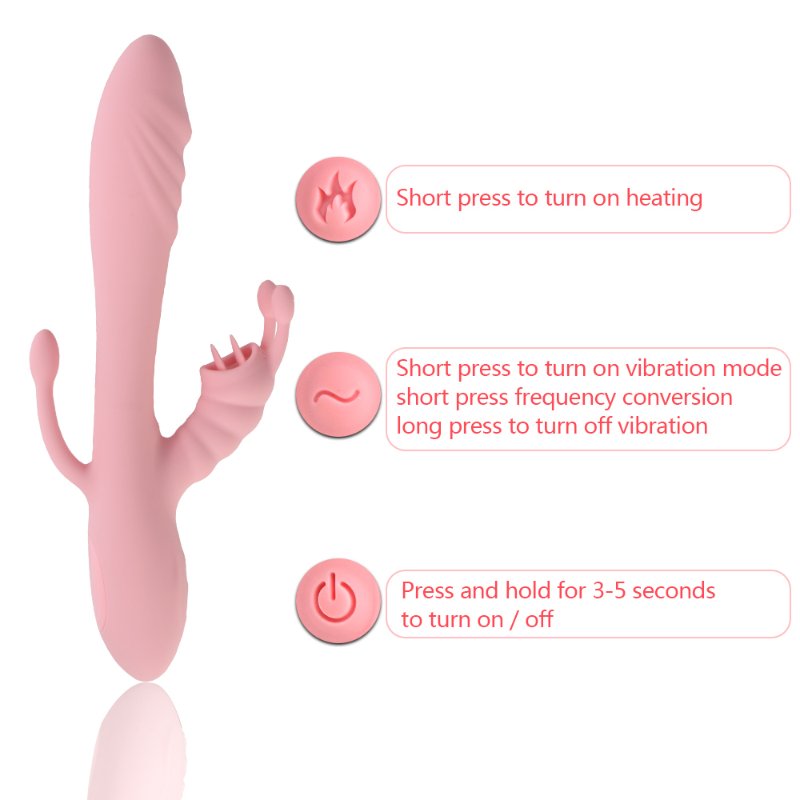 (ПОВРЕЖДЕННАЯ КОРОБКА) Вагинально- клиторальный вибратор "Eros vibrator", тройная стимуляция, 10 режимов