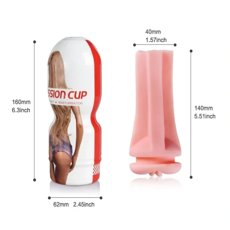 Вагинальный мастурбатор CANWIN Passion Cup Vagina, реалистичная текстура Extra Soft