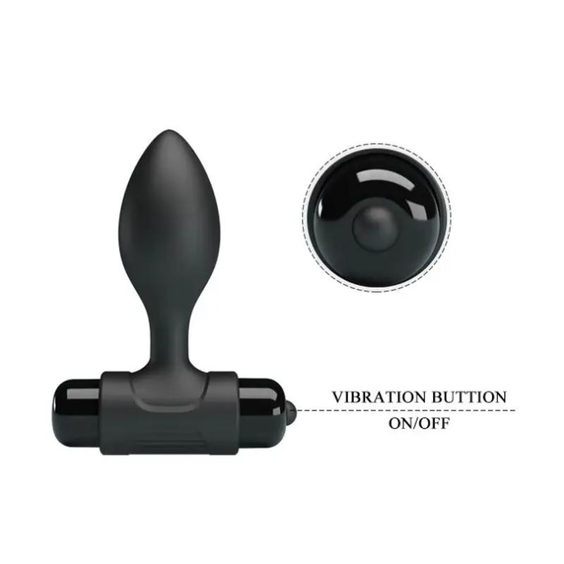 Силиконовая вибропробка Pretty Love - Vibro but plag 10  режимов вибрации