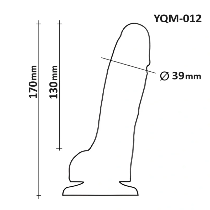 Фаллоимитатор OYO YQM-012 реалистичный силиконовый с мошонкой и присоской