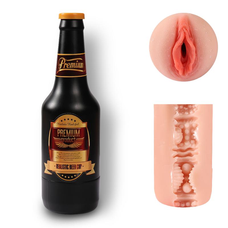 Мастурбато- вагина бутылка Beer bottle masturbation Cup без вибрации телесный