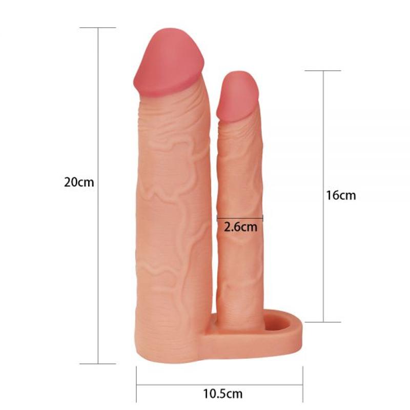 Насадка двойная Add 2" Double Penis Sleeve без вибрации