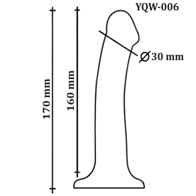 Фаллоимитатор на присоске OYO - Dildo Double Layer Silicone YQW-006 (длина 17 см, диаметр 3 см)