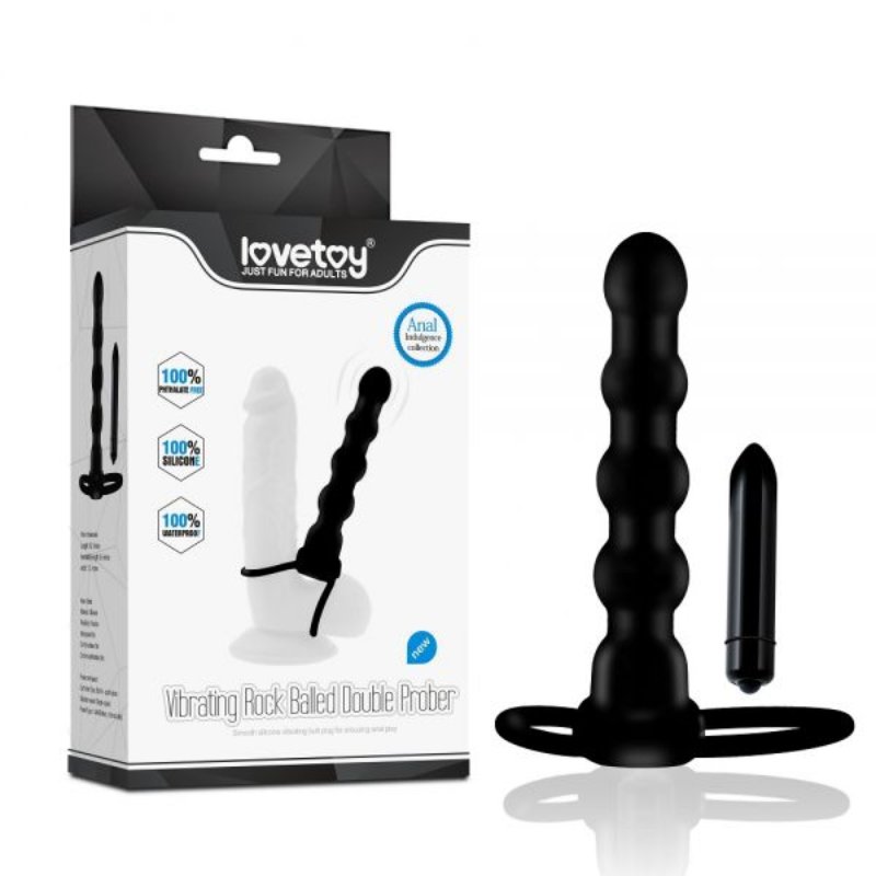 Анальное двойное удовольствие с вибрацией Double Prober Vibrating - зображення 1