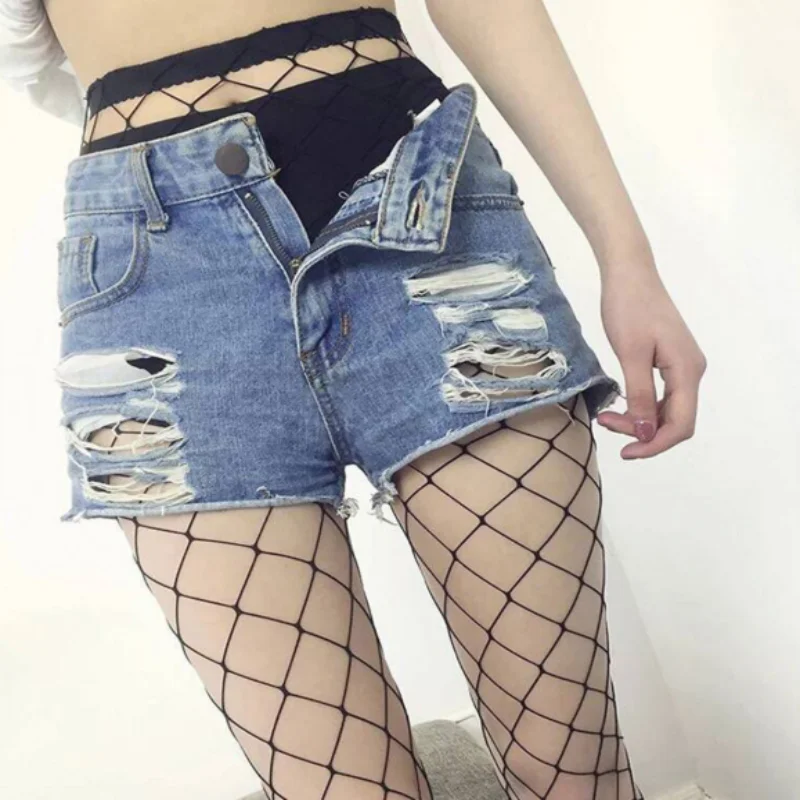 Колготки  крупная  сетка Shuo Yao, черные XS-XL