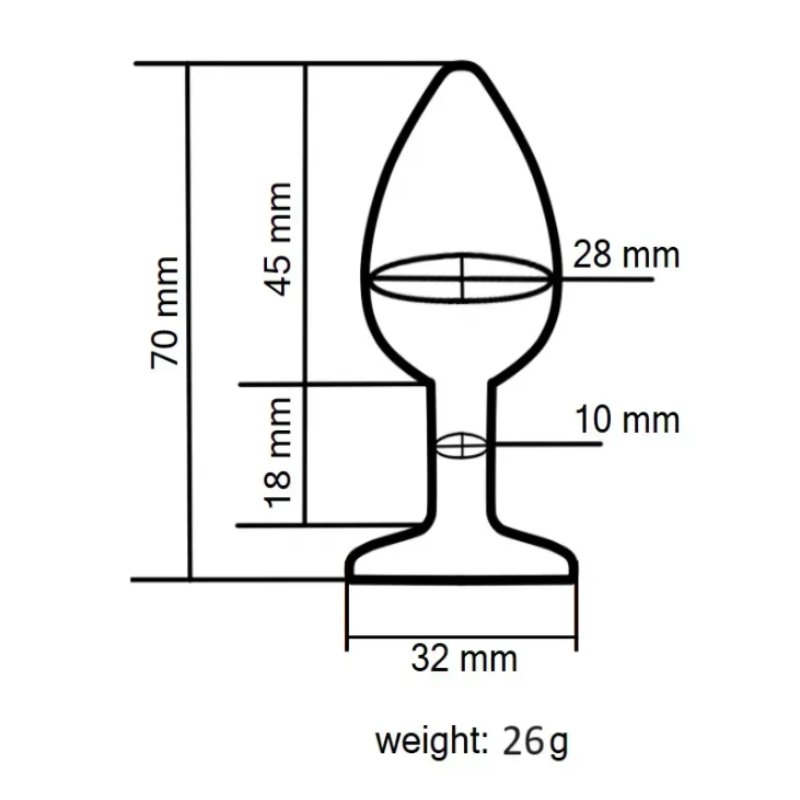 Силиконовая анальная пробка EGZO - Silicone Purple Round Plug Marine, size S