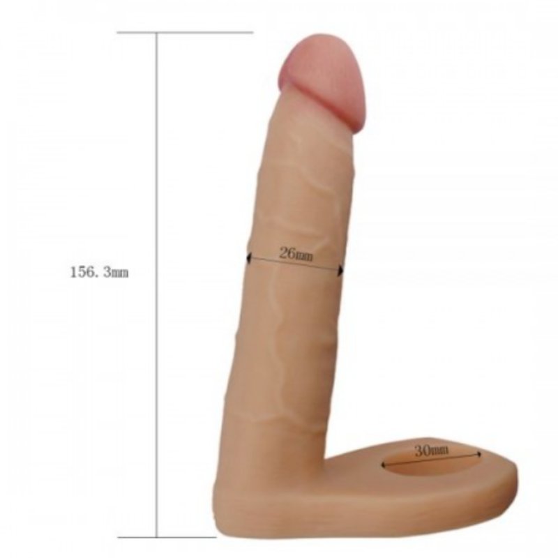 Насадка для двойного проникновения 6.25" The Ultra Soft Double, Flesh