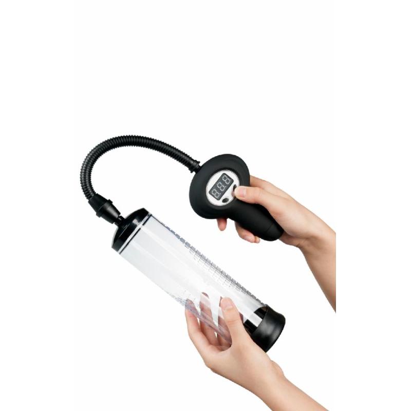 Автоматическая помпа с цифровым манометром Penis Pump Men Digital прозрачный