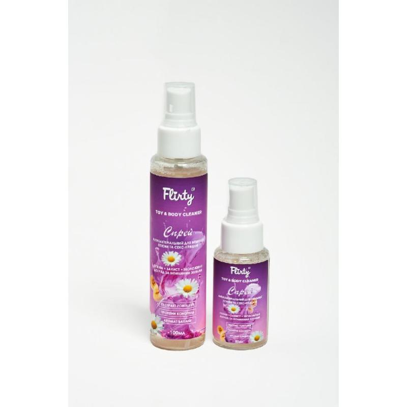 Антибактериальный спрей для интимной гигиены и секс-игрушек Flirty TOY & BODY CLEANER ,50мл