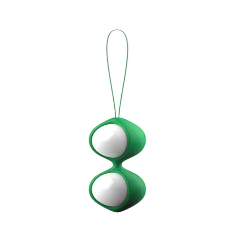 Вагинальные шарики Amor Gym Balls white-green - зображення 1