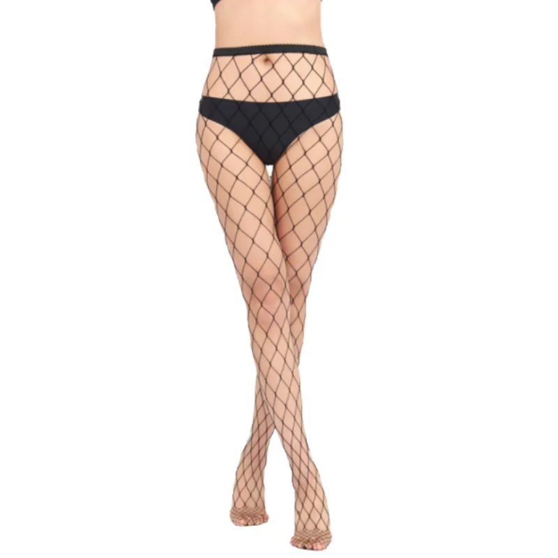 Колготки  крупная  сетка Shuo Yao, черные XS-XL