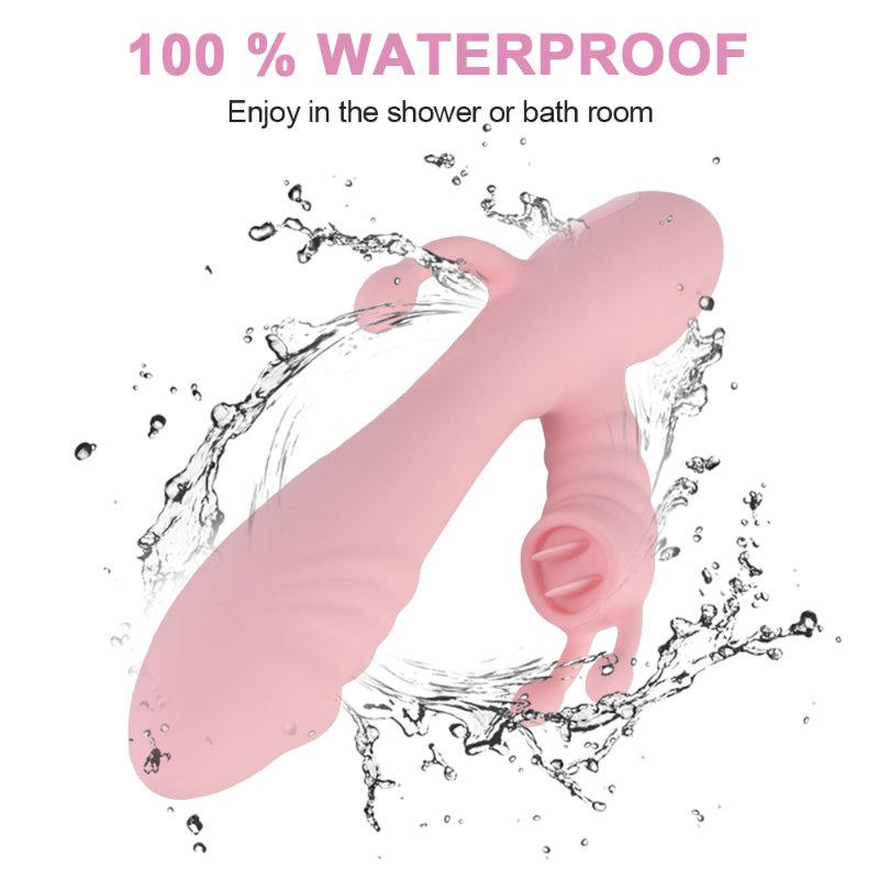 (ПОВРЕЖДЕННАЯ КОРОБКА) Вагинально- клиторальный вибратор "Eros vibrator", тройная стимуляция, 10 режимов