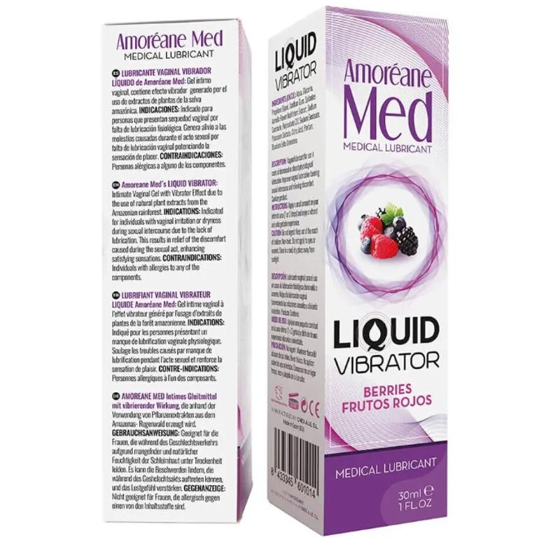 Стимулирующий лубрикант от Amoreane Med: Liquid vibrator - Berries ( жидкий вибратор ), 30 ml