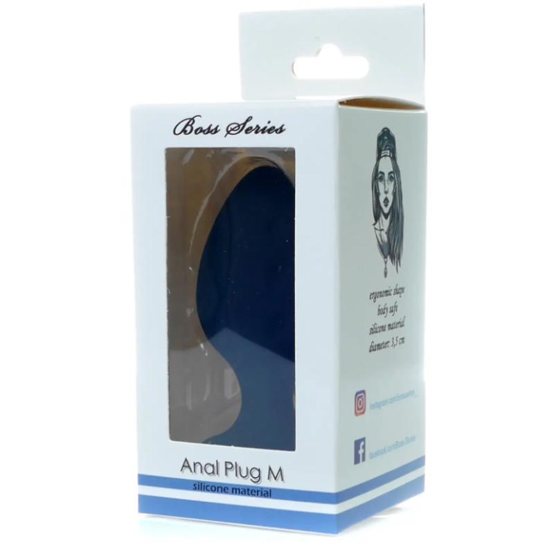 Анальний силиконовый плаг Boss Series - Silicone Anal Plug M 3,5 cm