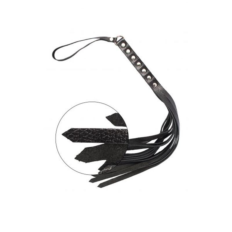 Флогер натуральная кожа Leather Floger, Black