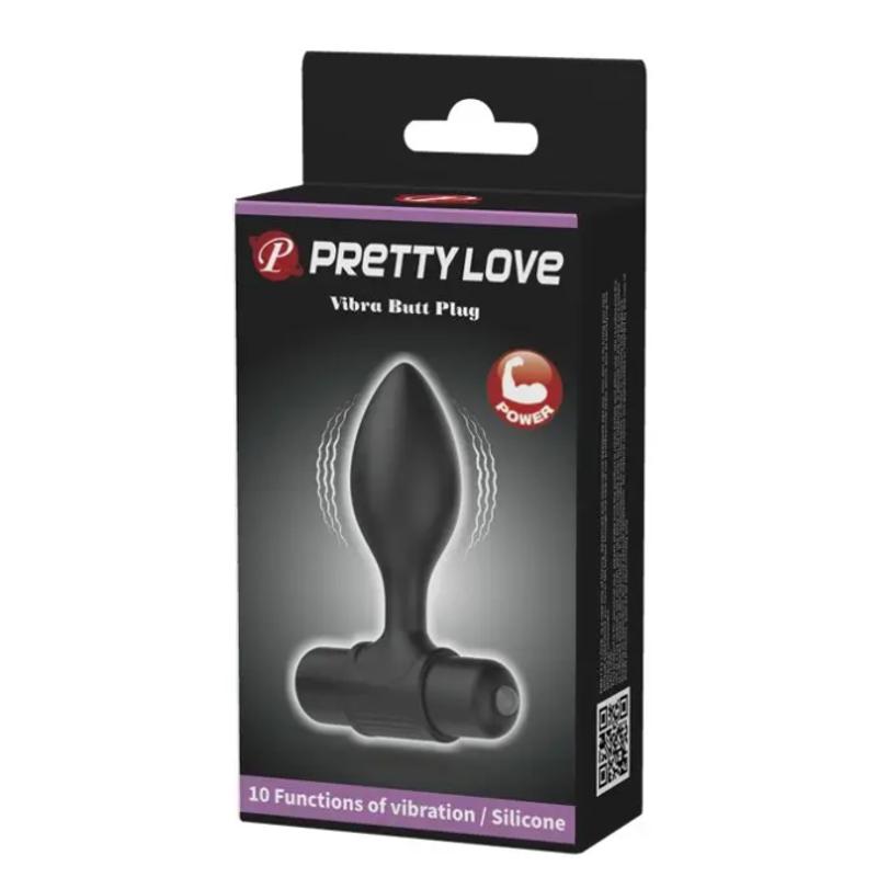 Силиконовая вибропробка Pretty Love - Vibro but plag 10  режимов вибрации