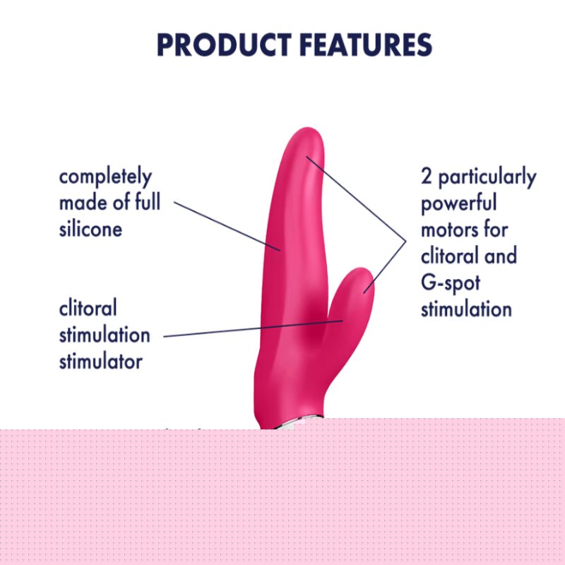 Вибратор Satisfyer Mr. Rabbit 6 режимов вибрации и 6 режимов интенсивности розовый