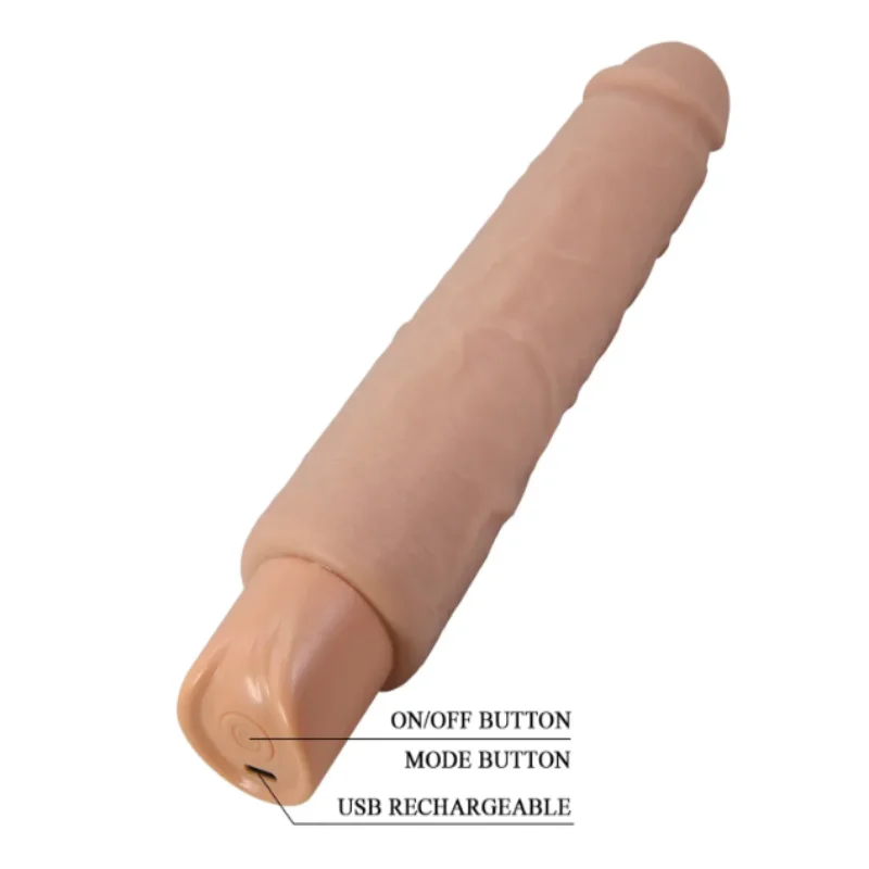 Перезаряжаемый вибратор реалистик Pretty Love - Soren Realistic Vibrating Dildo, BW-500083