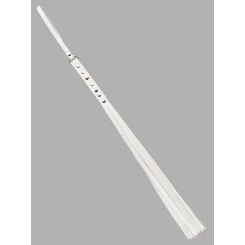 Флогер натуральная кожа, White