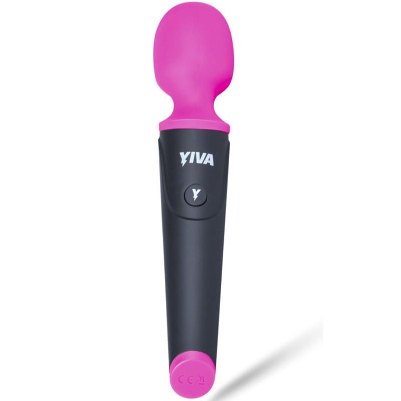 Вибромассажер - Yiva Power Massager черно-розовый