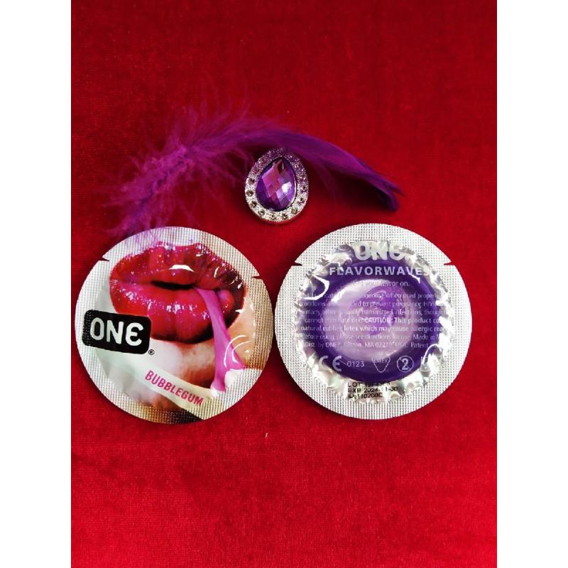 Презервативы ONE Bubblegum (ароматизированные)(по 1 шт)(упаковка может отличаться цветом и рисунком)