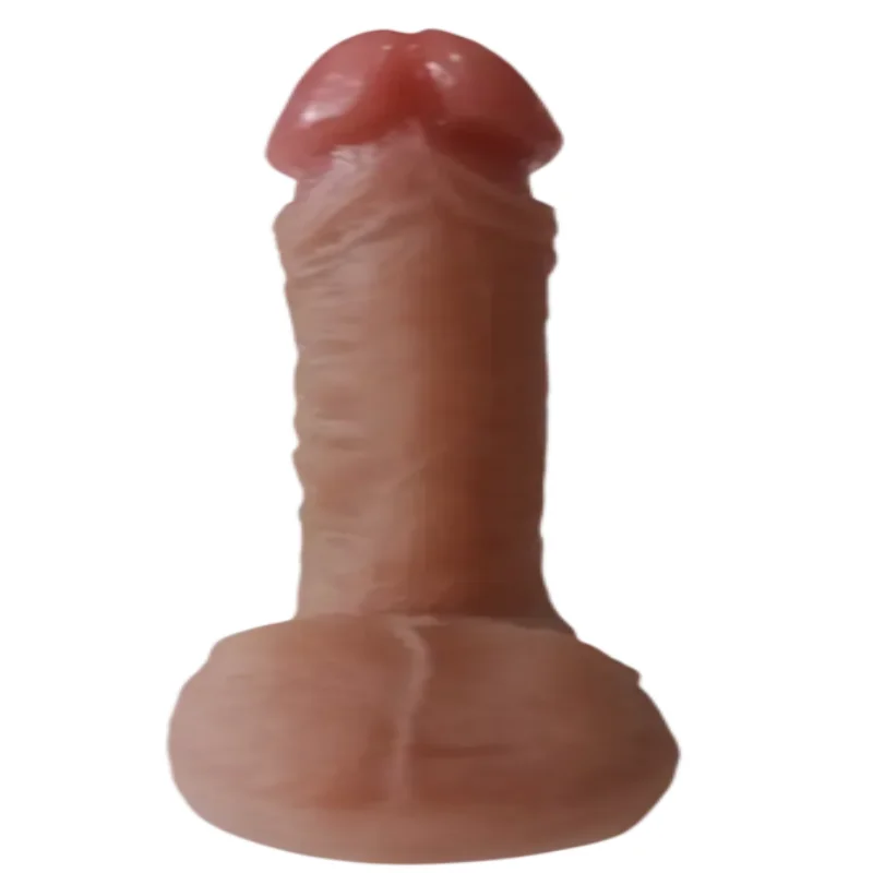 Большой фаллоимитатор с мошонкой на присоске OYO - Dildo Double Layer Silicone YQW-071 (длина 20.5 см, диаметр 3.5 см)