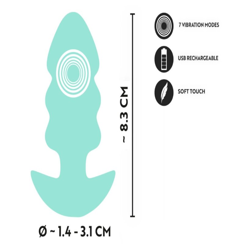 Анальная пробка с вибрацией Vibrating Mini Butt Plug Green