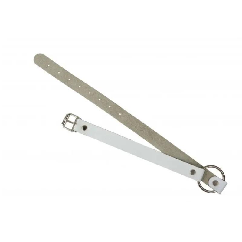 Кляп Leather O-Ring Gag,  White