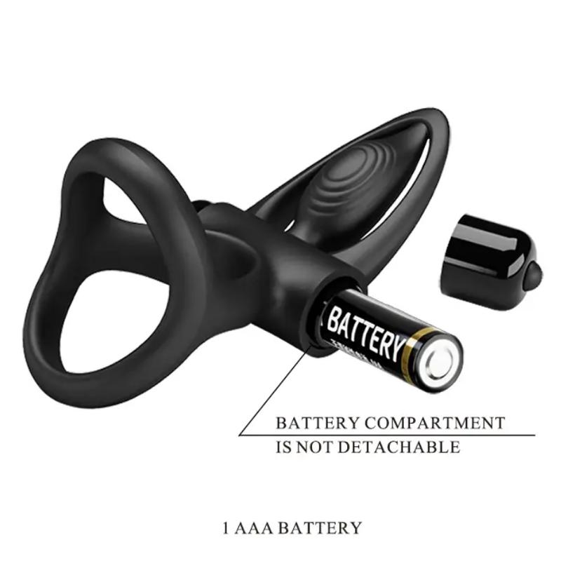 Эрекционное вибро кольцо Pretty Love - Vibration Cock Ring, 10 vibration functions Black