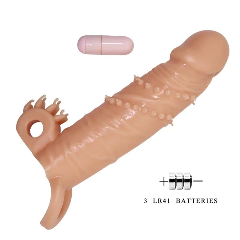 Удлиняющая насадка с вибростимуляцией ( на 4 см ) PRETTY LOVE - PENIS SLEEVE Connor