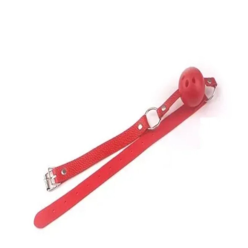 Кляп шар Classic plastic Red, SKN-KK07