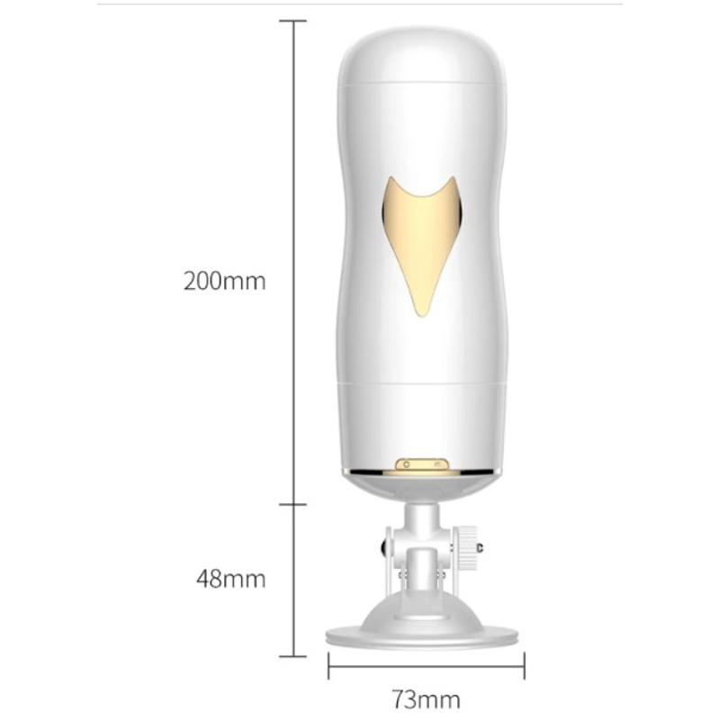 Мастурбатор с двумя входами на присоске Boss Series: Vibrating Masturbation Cup White
