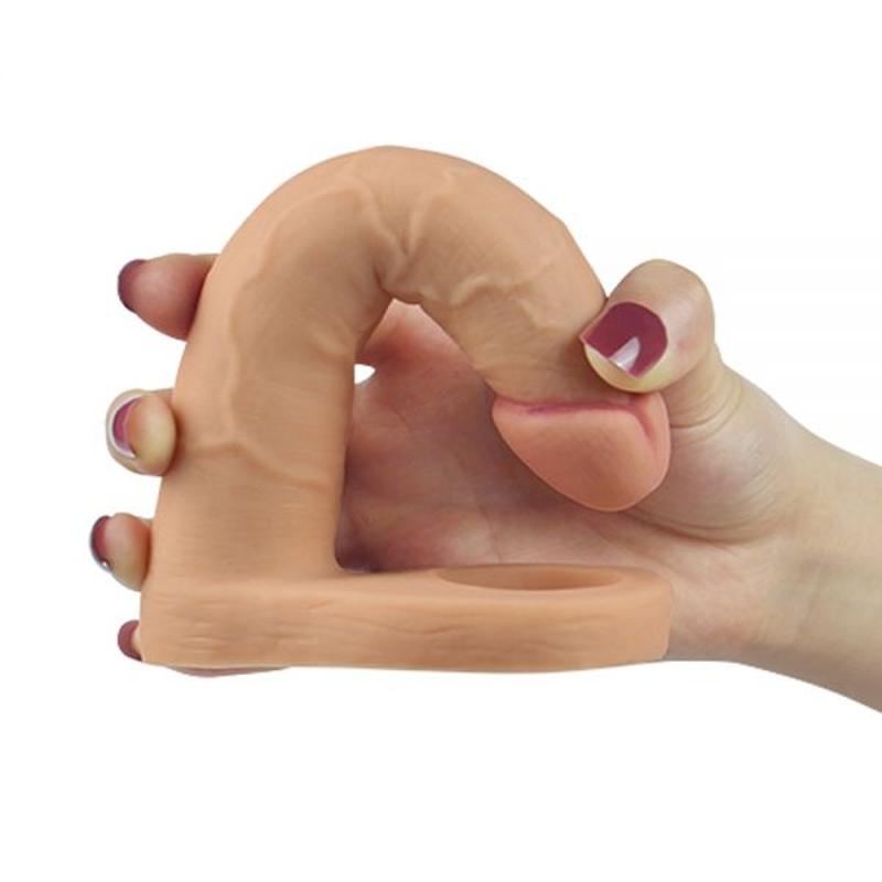 Телесная насадка для двойного проникновения 6.25" The Ultra Soft Double, Flesh