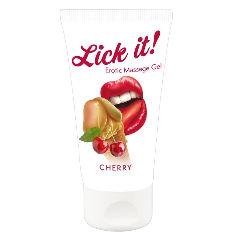 Оральная смазка Lick It! Cherry 50 мл (веганская)