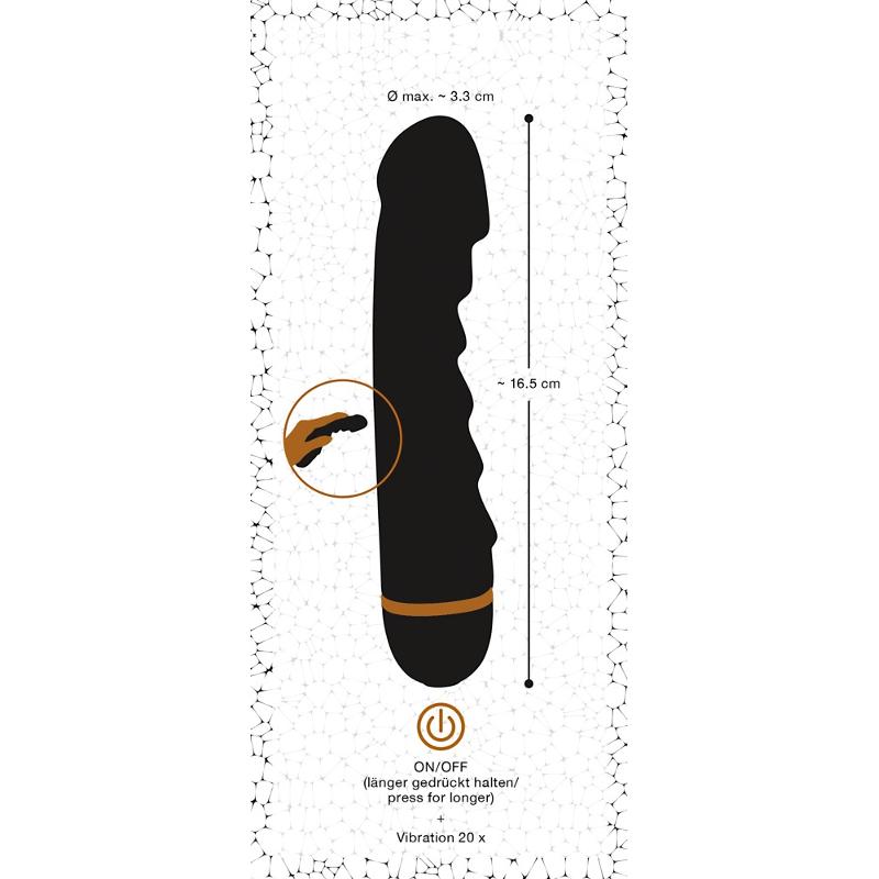 Черный бархатистый вибратор Bendy Ripple Vibrator с 20 режимами вибрации