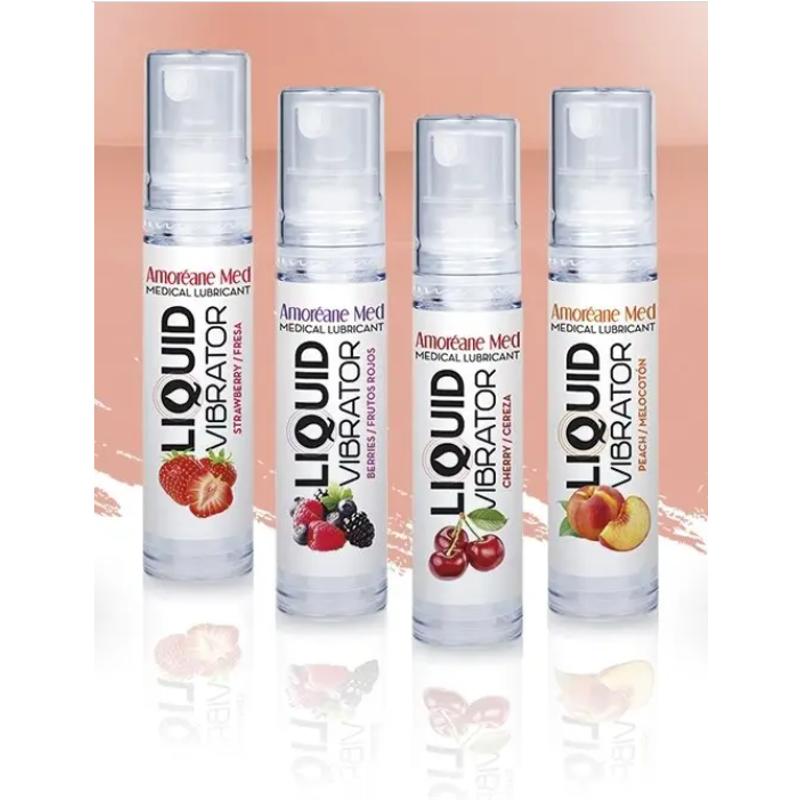 Стимулирующий лубрикант от Amoreane Med: Liquid vibrator - Peach ( жидкий вибратор ), 10 ml
