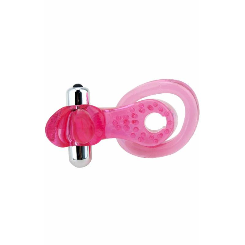 Эрекционное кольцо Pink Erection с вибрацией цвет розовый