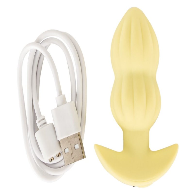 Анальная пробка с вибрацией Vibrating Mini Butt Plug Yellow