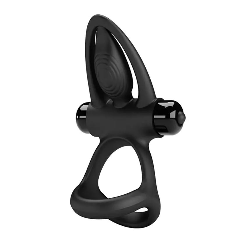 Эрекционное вибро кольцо Pretty Love - Vibration Cock Ring, 10 vibration functions Black