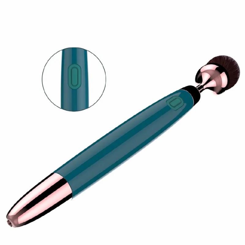 Вибромассажер "Cosmetic pen", 10 режимов вибрации, цвет зелёный