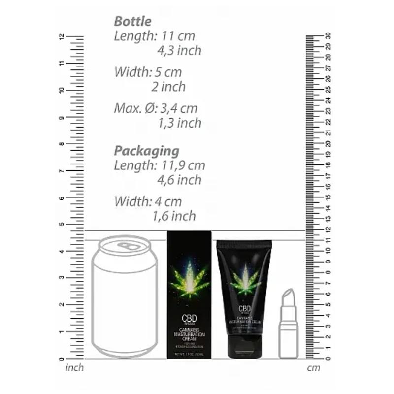 Стимулирующий крем для мужчин Shots - CBD Cannabis Masturbation Cream For Him, 50 ml