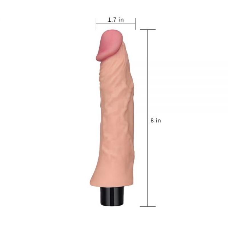 Реалистичный вибромассажер телесний 8" Real Softee