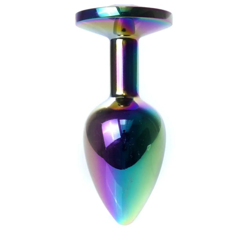 Анальная пробка Boss Series - Jewellery Multicolour PLUG Clear S