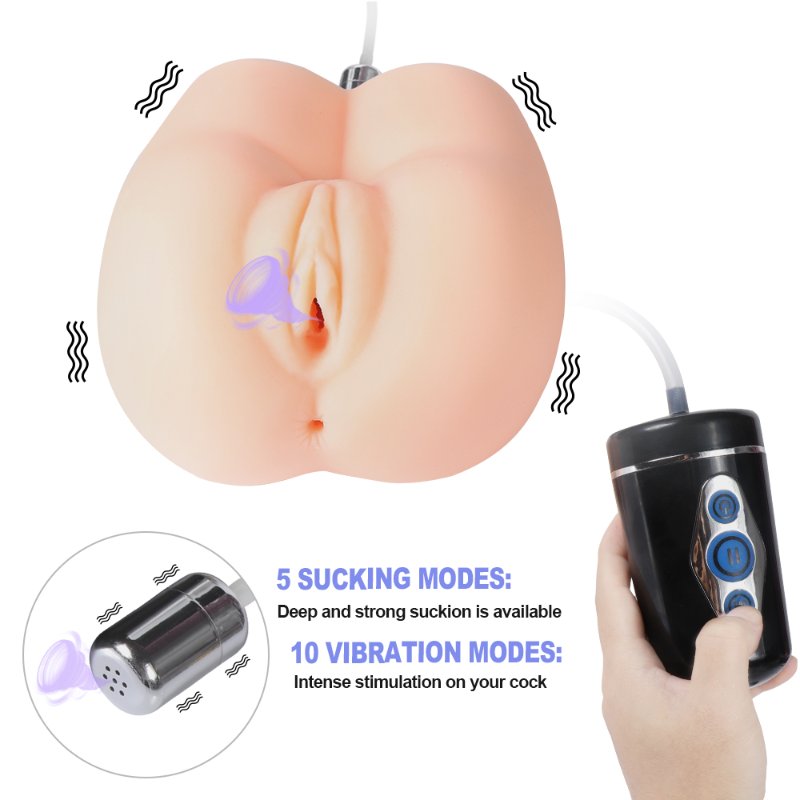 Мастурбатор  с отсосом "Sucking Vibrator", 10реж. вибрац. и 5реж.вс (Отсос работает соглас. инструк)