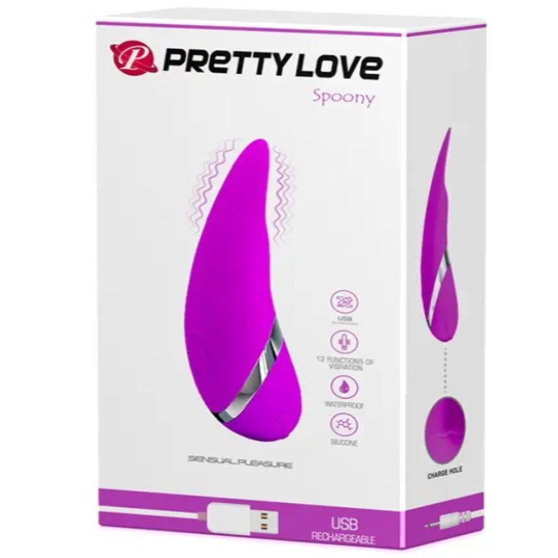 Стимулятор клитора PRETTY LOVE - SPOONY, 12 функций вибрации