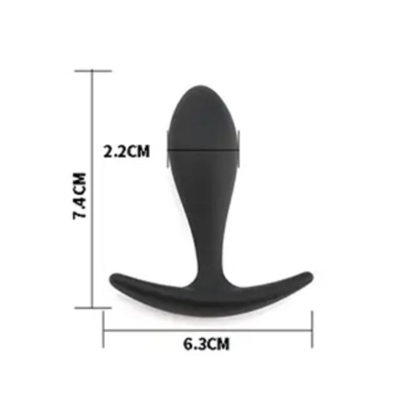 Силиконовая анальная втулка Black silicone, размер S
